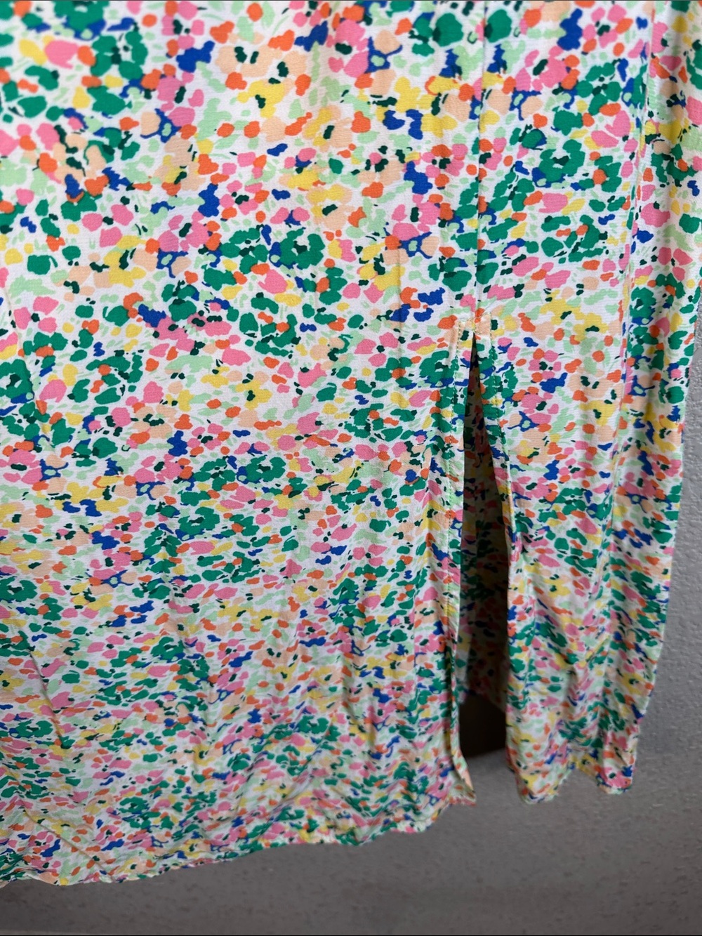 LOFT Pink Green Yellow Floral Cottagecore Summer Spring Vacation Maxi Dress Sz 4 - Picture 4 of 7